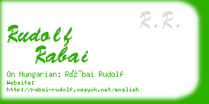 rudolf rabai business card